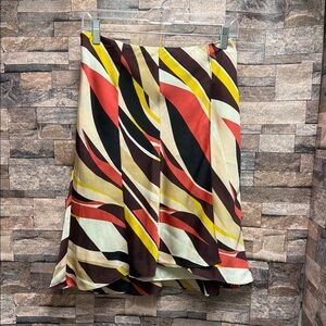 Vibrant A-Line Skirt with Bold Stripes